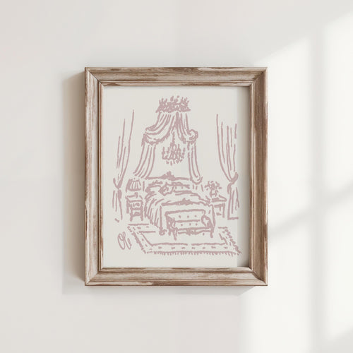 Canopy Bed Art Print