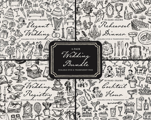 Wedding 4-Pack Doodle Bundle