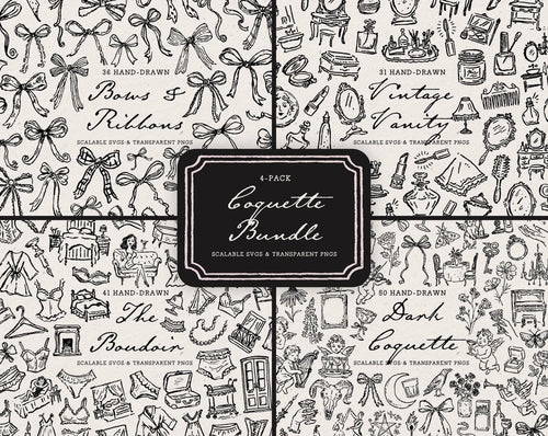 Coquette 4-Pack Doodle Bundle