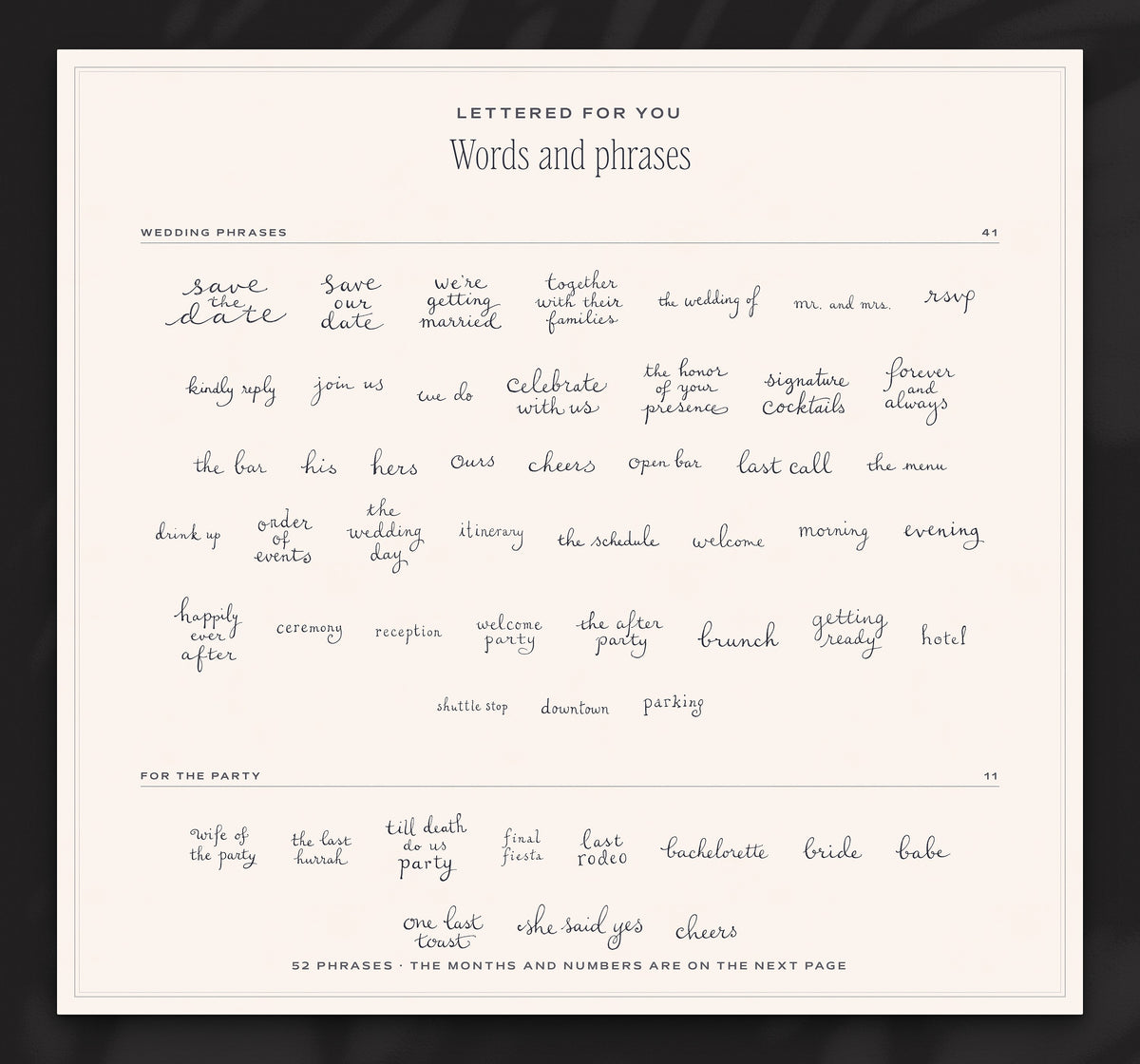Regal Wedding Invitation & Sign Builder Kit, words and phrases