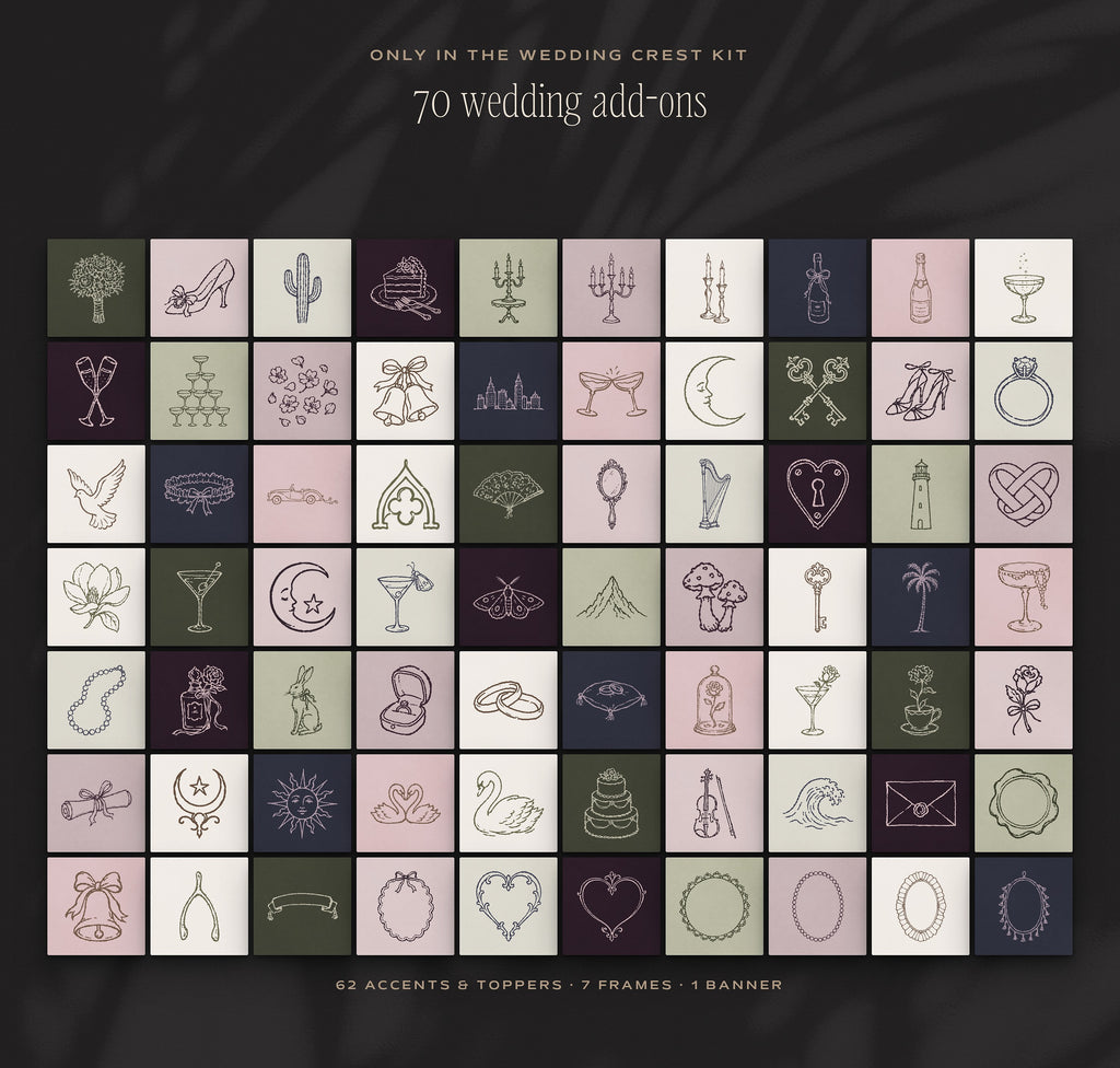 Wedding Crest & Logo Builder Kit, wedding add-ons