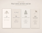 Regal Wedding Invitation & Sign Builder Kit, what's shared