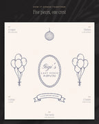 Bachelorette Crest & Logo Builder Kit, five pieces