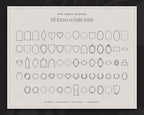 Bachelorette Crest & Logo Builder Kit, the shapes