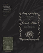 Floral Wedding Invitation & Sign Builder Kit, up close