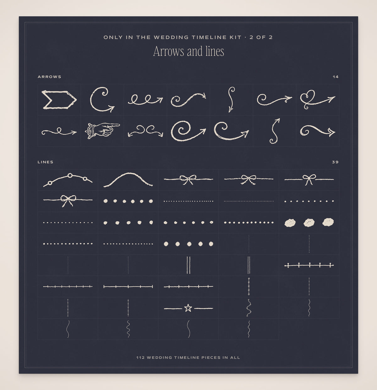 Wedding Timeline Builder Kit, timeline pieces 2