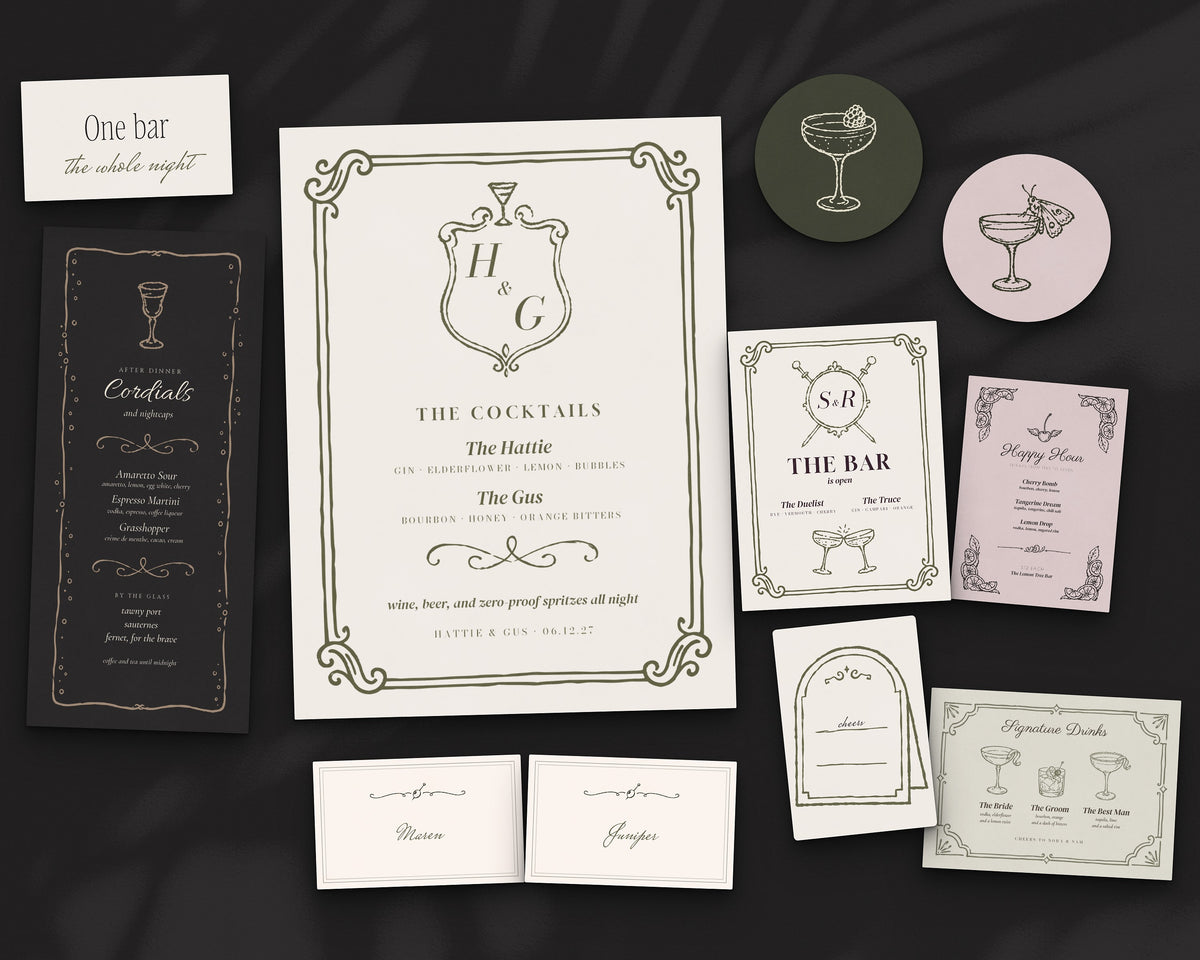 Cocktail Menu Builder Kit, the whole night