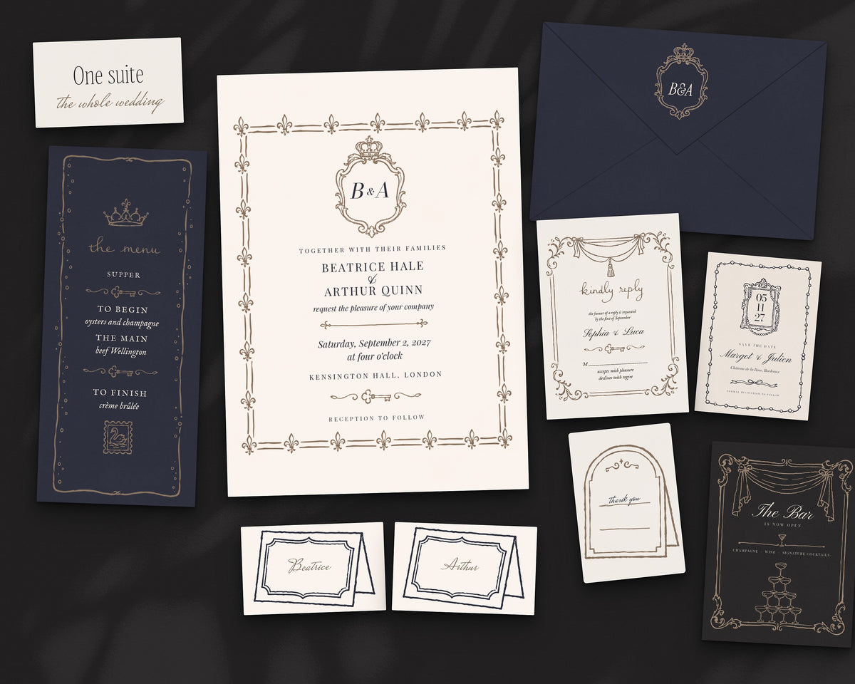 Regal Wedding Invitation & Sign Builder Kit, the whole wedding