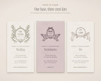 Bachelorette Crest & Logo Builder Kit, one base, three kits