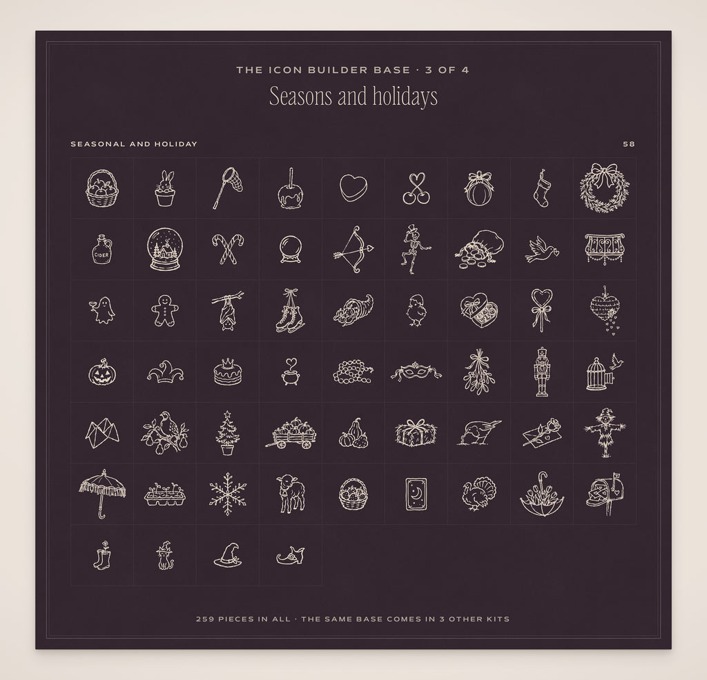 Regal Wedding Invitation & Sign Builder Kit, icon base 3