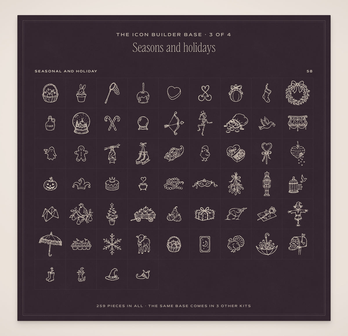 Regal Wedding Invitation & Sign Builder Kit, icon base 3