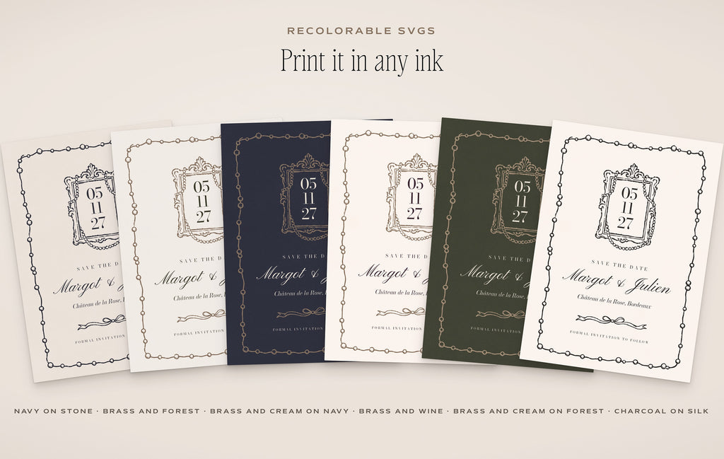Regal Wedding Invitation & Sign Builder Kit, any ink