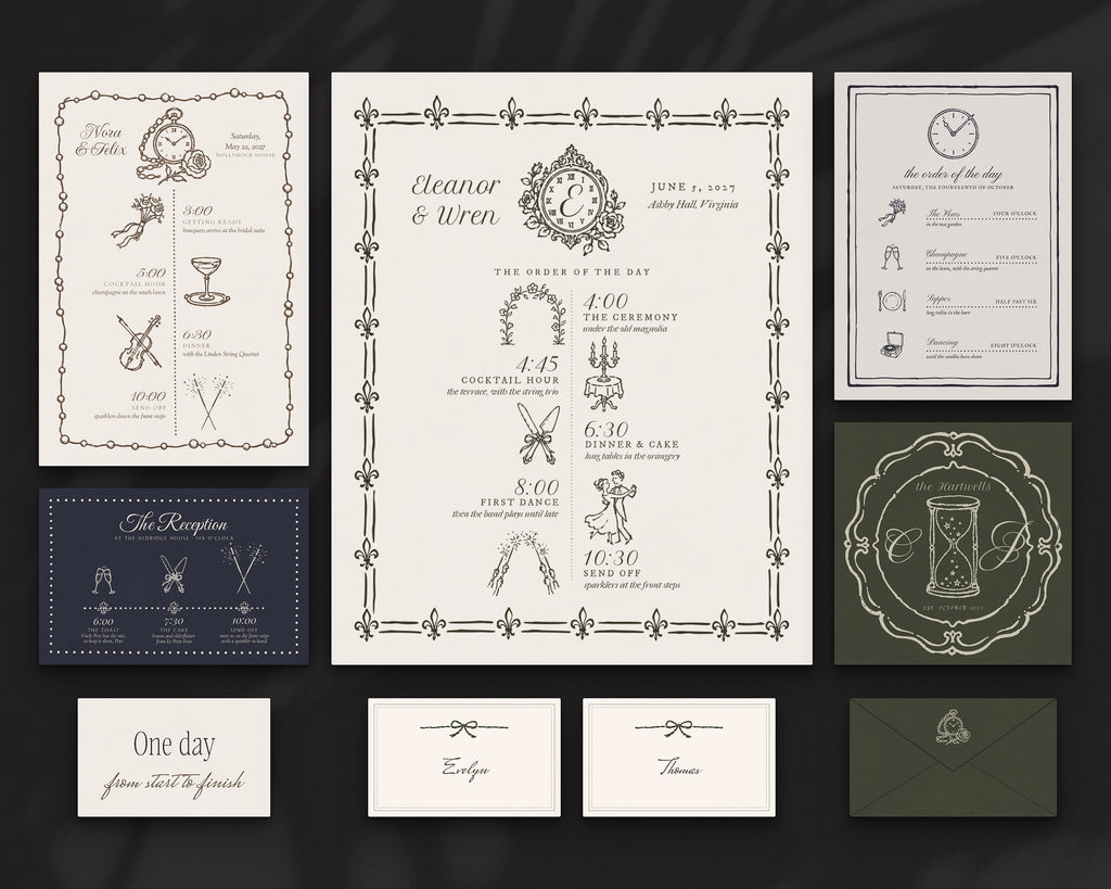 Wedding Timeline Builder Kit, the whole day