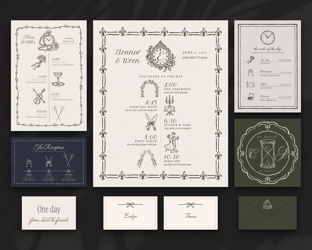 Wedding Timeline Builder Kit, the whole day