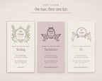 Wedding Crest & Logo Builder Kit, one base, three kits