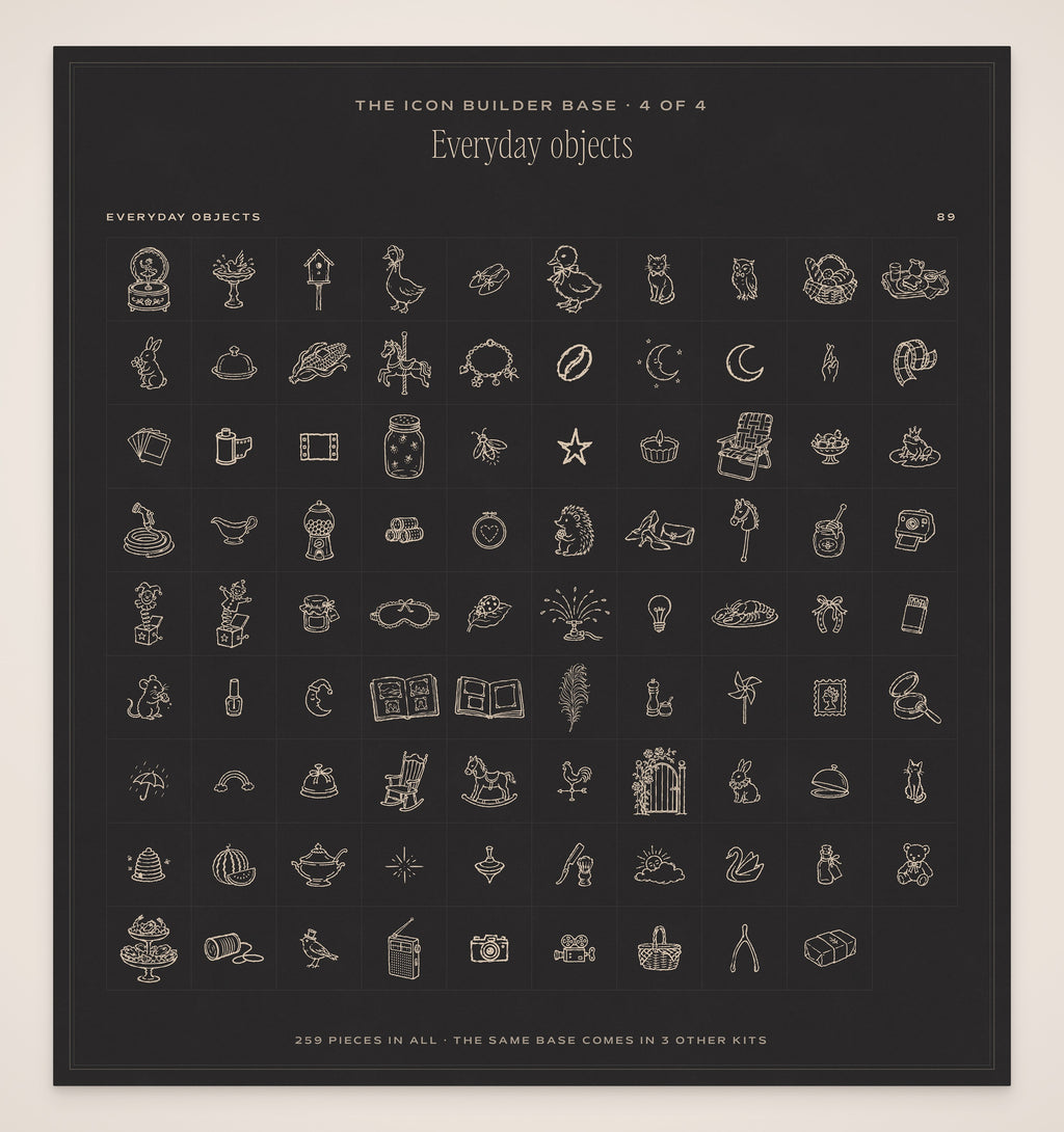 Regal Wedding Invitation & Sign Builder Kit, icon base 4