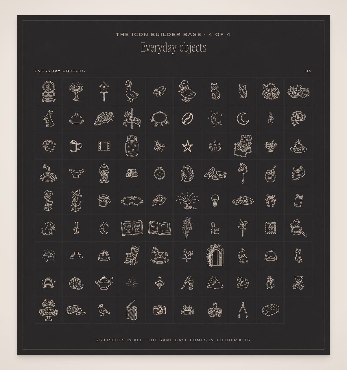 Regal Wedding Invitation & Sign Builder Kit, icon base 4