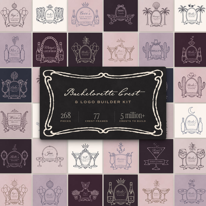 Bachelorette Crest & Logo Builder Kit