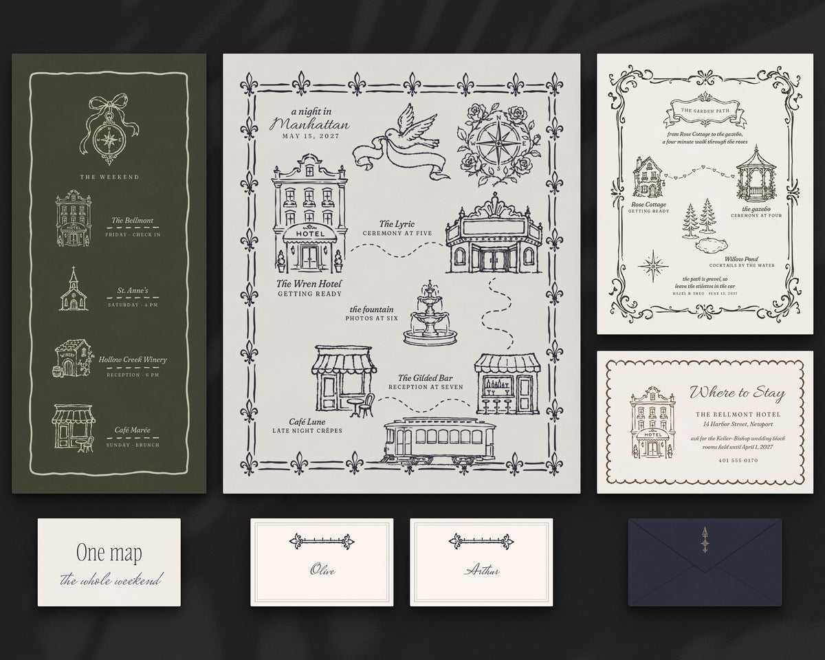 Wedding Map Builder Kit, the whole weekend