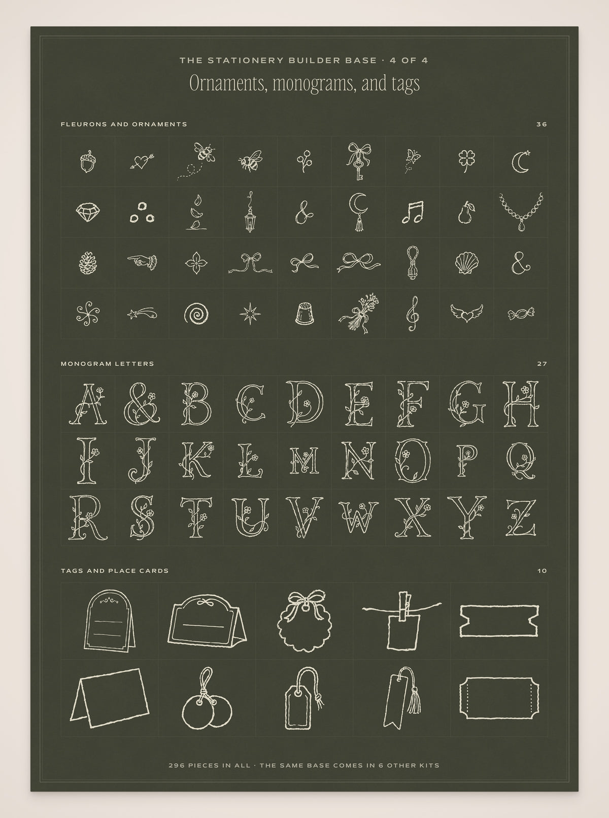Cocktail Menu Builder Kit, stationery base 4