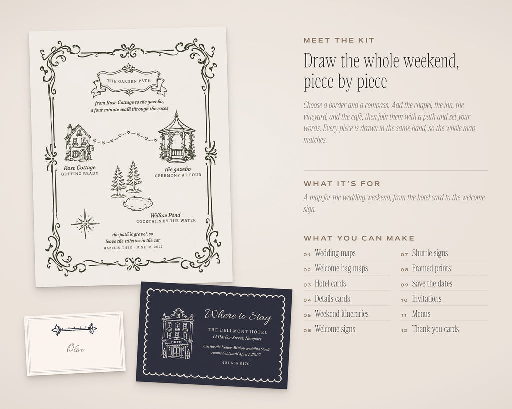 Wedding Map Builder Kit, introduction