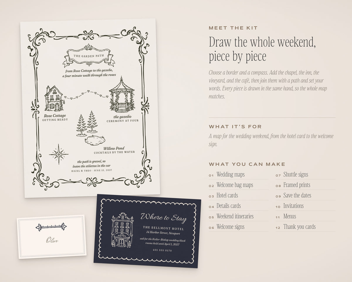 Wedding Map Builder Kit, introduction