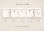 Regal Wedding Invitation & Sign Builder Kit, five layers