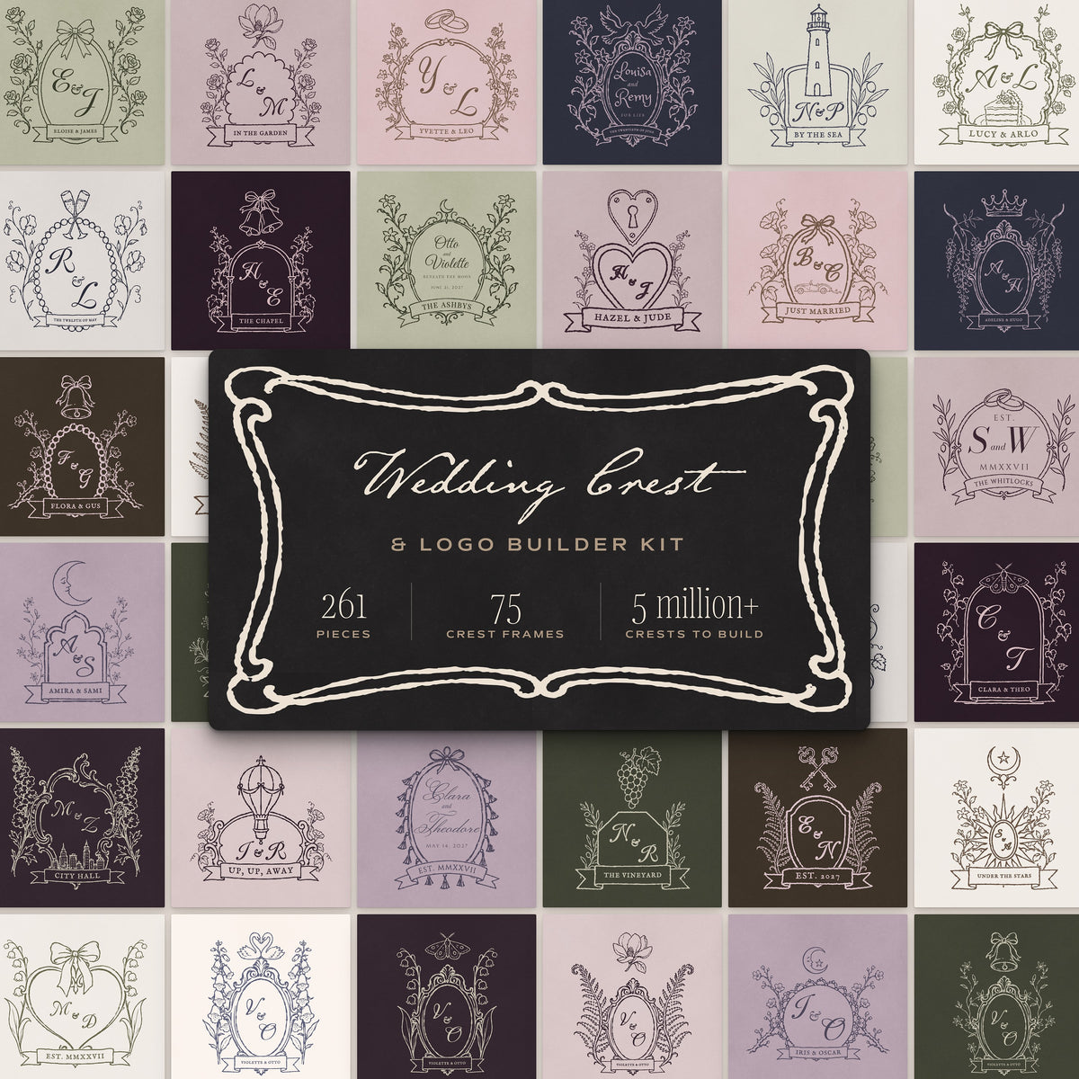 Wedding Crest & Logo Builder Kit, cover