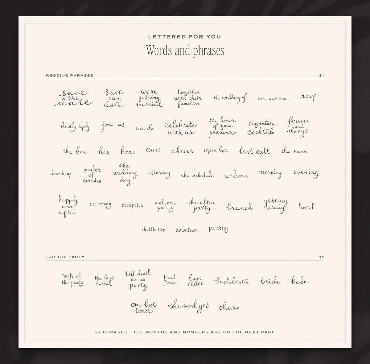 Floral Wedding Invitation & Sign Builder Kit, words and phrases