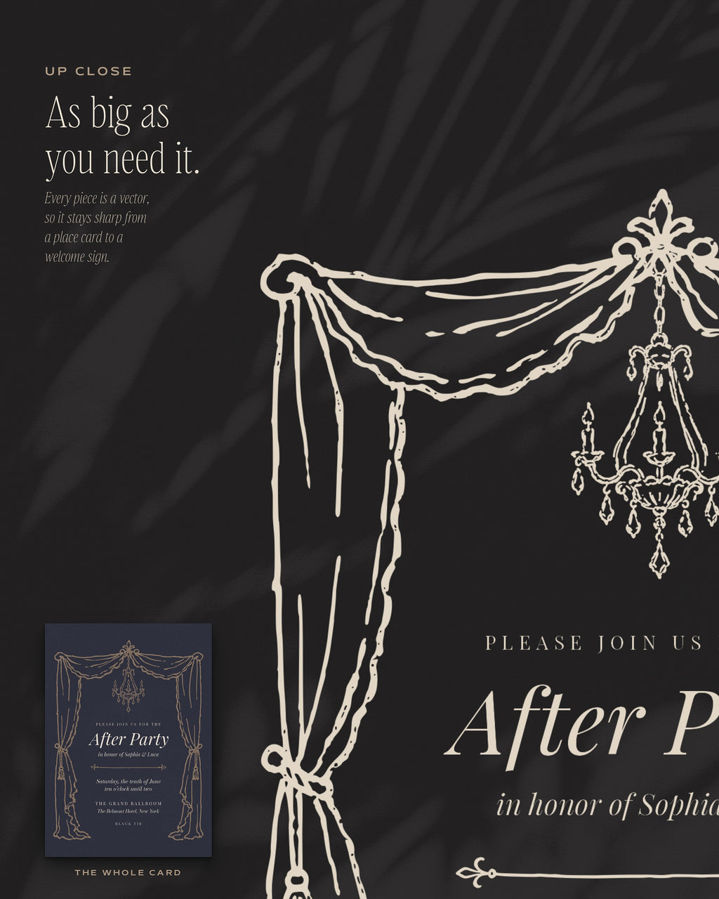Regal Wedding Invitation & Sign Builder Kit, up close