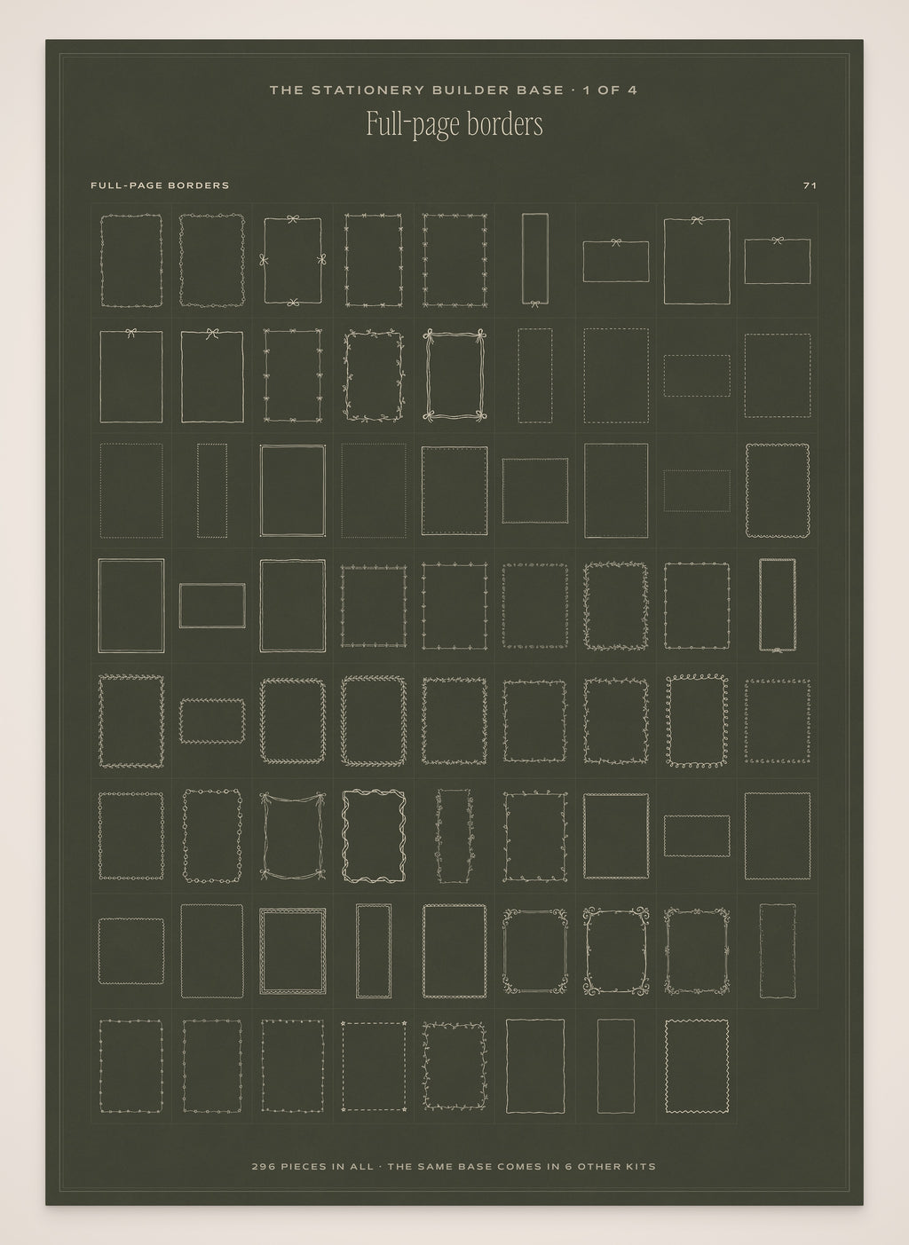 Cocktail Menu Builder Kit, stationery base 1