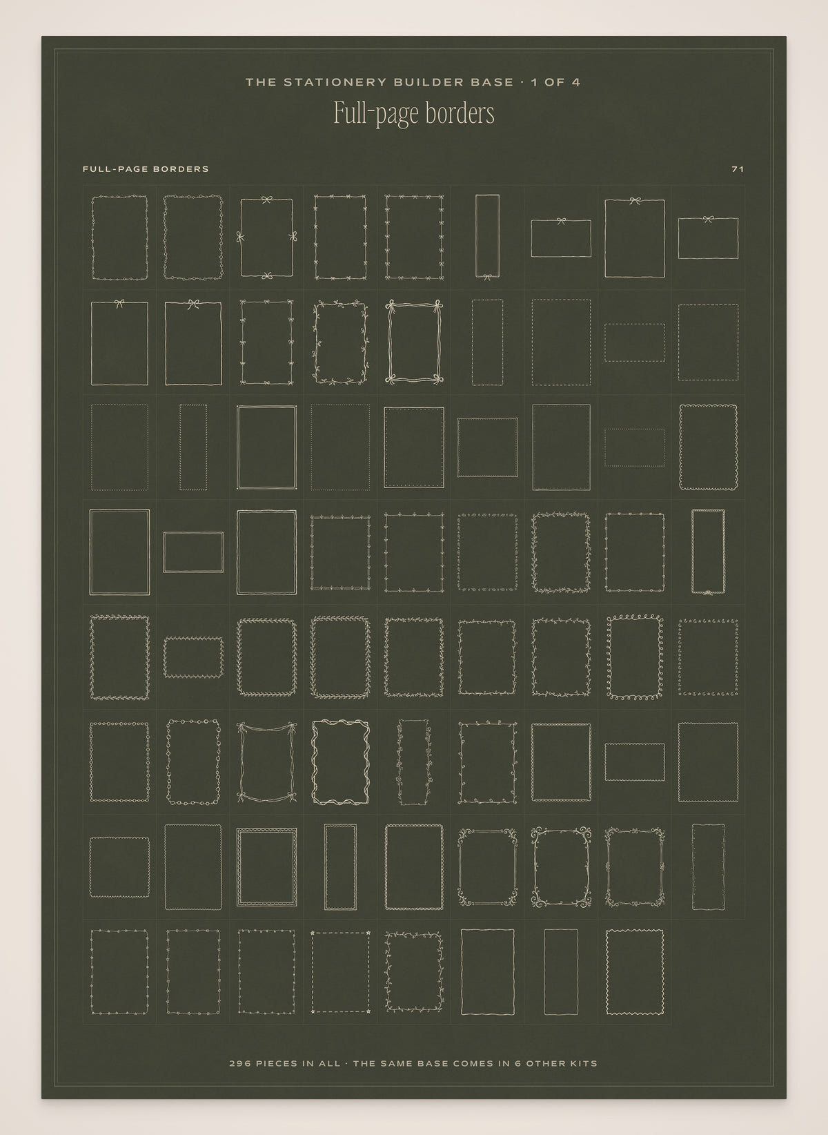 Cocktail Menu Builder Kit, stationery base 1