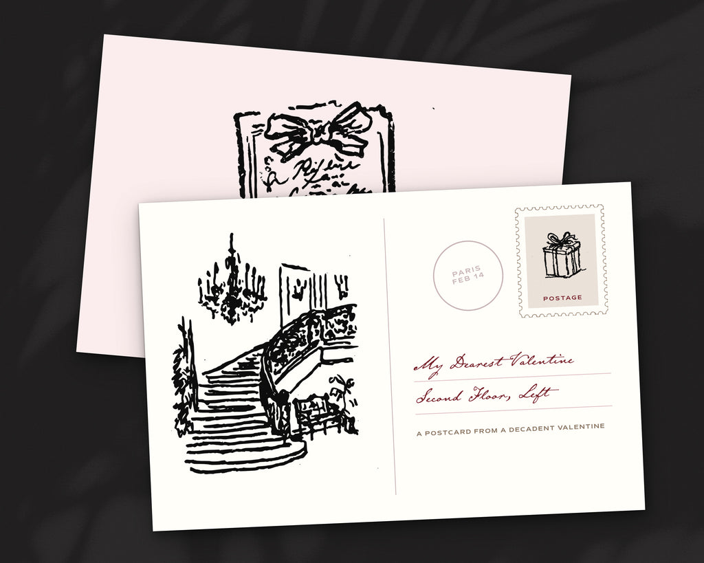 A Decadent Valentine Doodle Pack, postcard