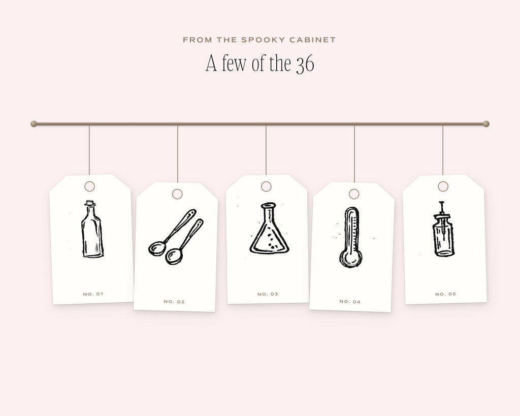 Apothecary Doodle Pack, on the rail