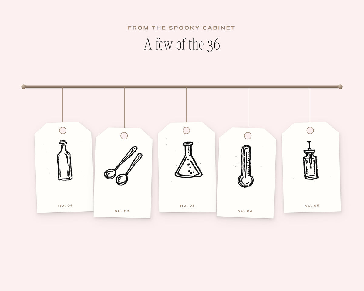 Apothecary Doodle Pack, on the rail