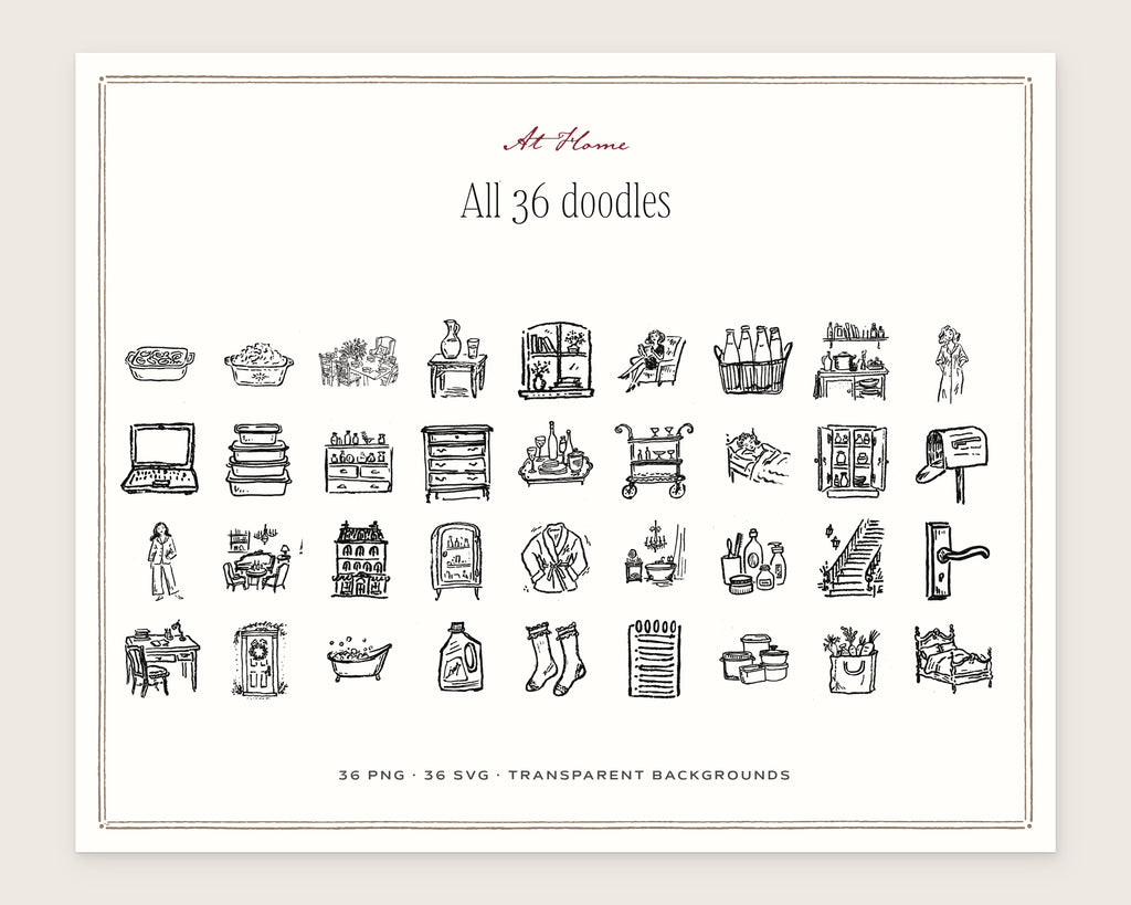 At Home Doodle Pack, everything in the set