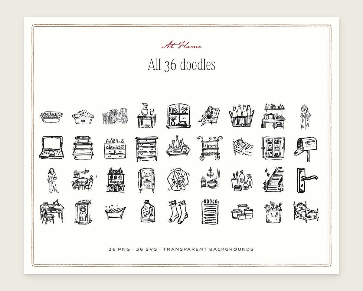 At Home Doodle Pack, everything in the set