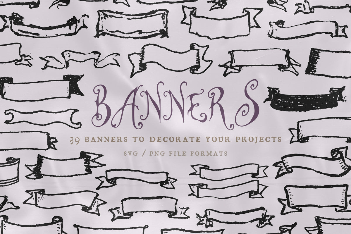 Ribbon Banner Design Assets, preview 1