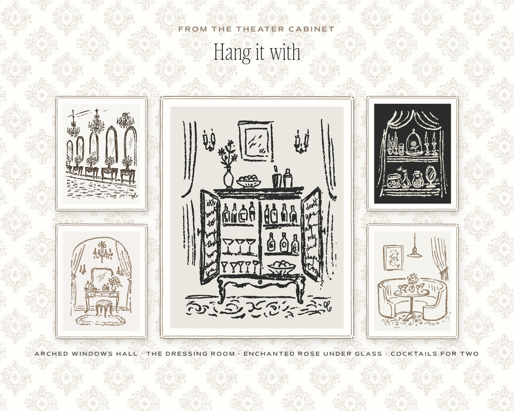 Bar Cabinet Art Print, hang it with