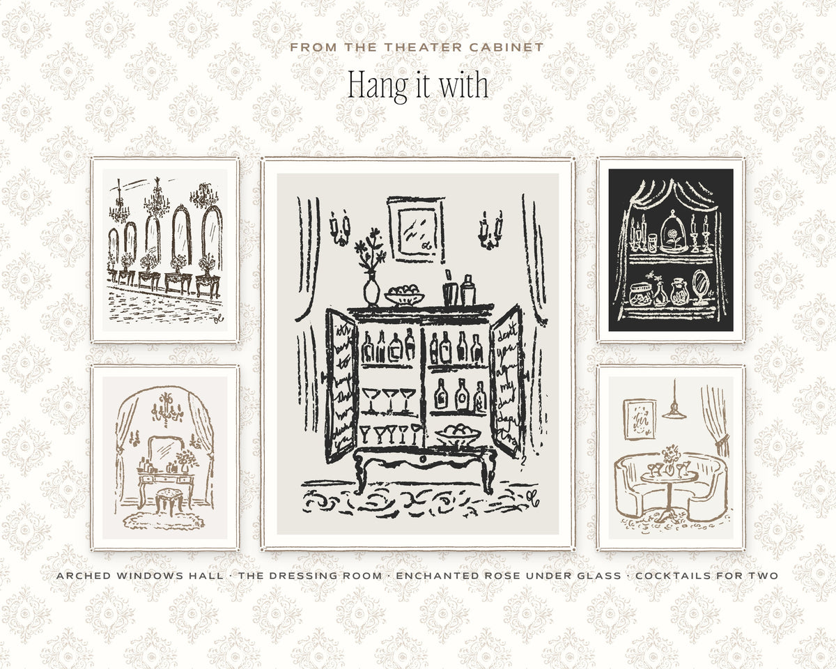 Bar Cabinet Art Print, hang it with