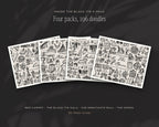 Black-Tie 4-Pack Doodle Bundle, the four packs inside