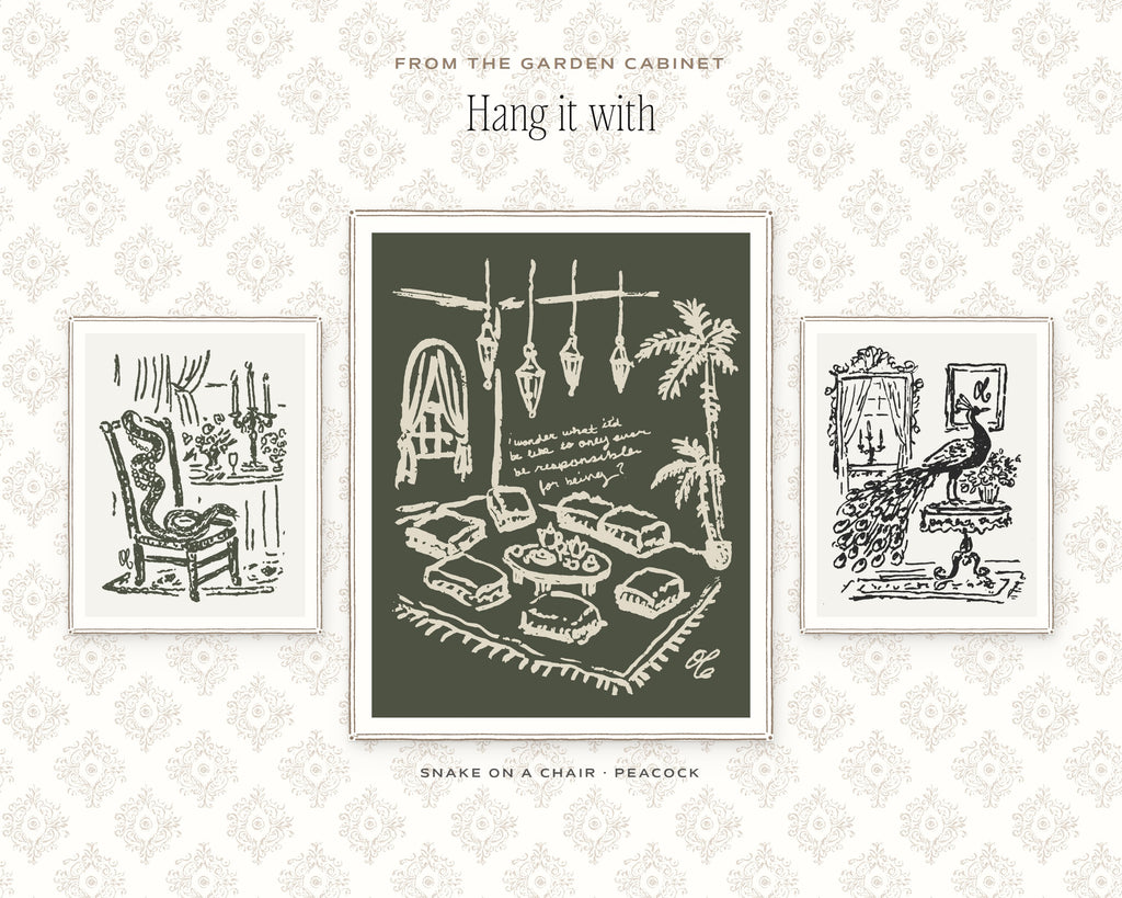 Bohemian Lounge Art Print, hang it with