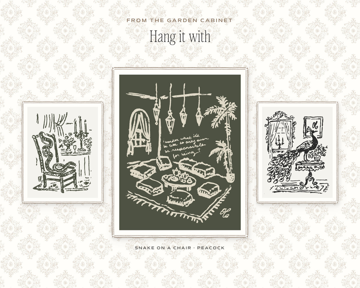 Bohemian Lounge Art Print, hang it with