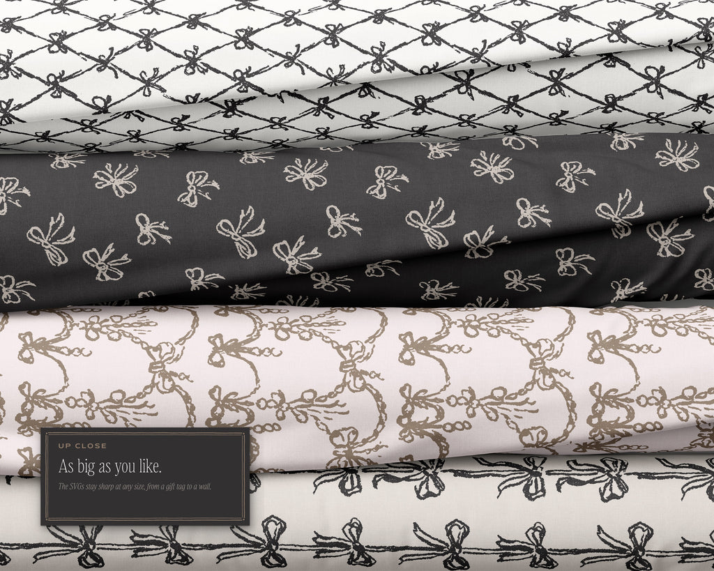 Bows & Ribbons Seamless Pattern Bundle, as big as you like