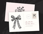 Bows Doodle Pack, postcard