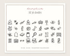 Cabinet of Curiosities Doodle Pack, everything in the set