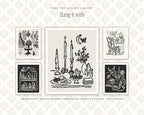 Candles & Crystals Art Print, hang it with