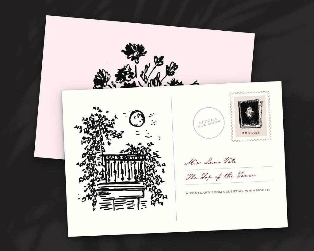 Celestial Whimsigoth Doodle Pack, postcard