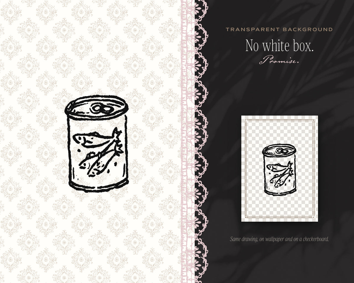 Charcuterie Doodle Pack, no white box