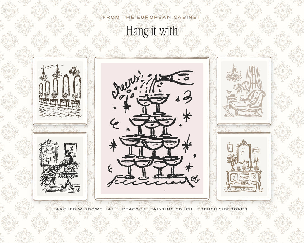 Cheers Art Print, hang it with